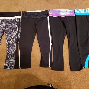 4 pairs Lululemon Crop Leggings Sz 4